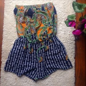 3/$9 Bold paisley romper